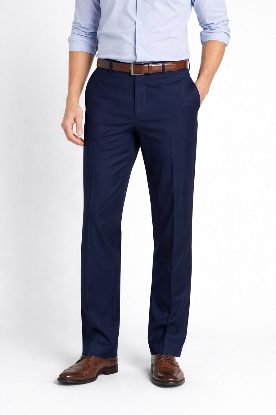 Ermenegildo Zegna Men's Slim Fit Navy Cotton Trousers 56R 39 Luxury (US 38/40)